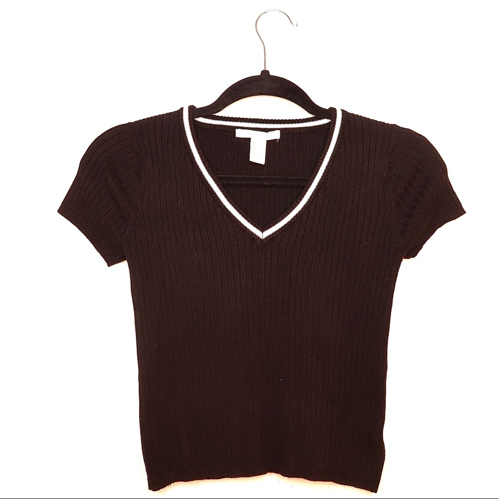Short-Sleeved Cropped Forever 21 Sweater